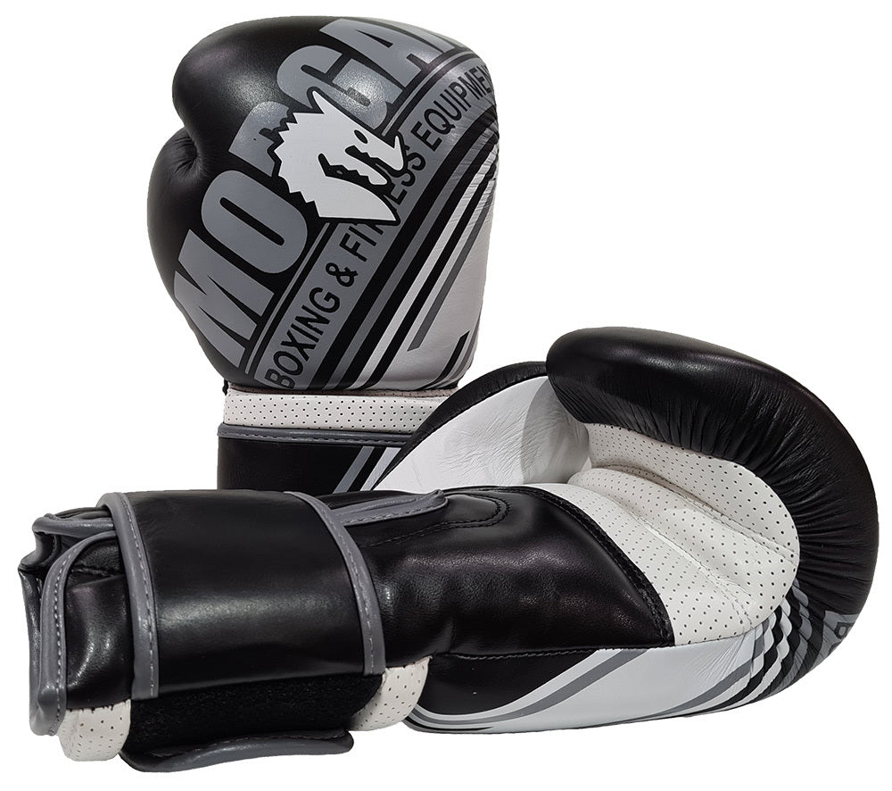 The Fitness Hero Aventus leather boxing gloves from Morgan Sports offer great protection while providing powerful strikes. Available in two colours