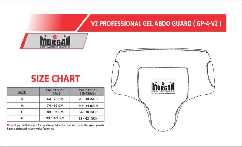 Morgan V2 Professional Leather Gel Abdo Guard - Fitness Hero Brand new