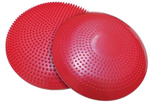 red balance cushion air pad with nobbles grips textured both sides