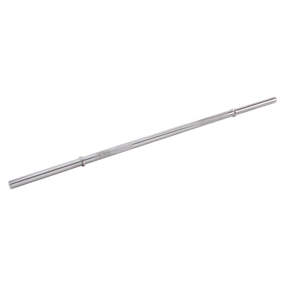 The Fitness Hero pump barbell is 130cm long, With an approx weight of 5Kg. The max load of 110kg. This barbell is suited for 25mm standard plates .