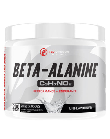 RED DRAGON Essential Beta-Alanine 200g. With Beta-Alanine by Red Dragon, you’ll have a popular ingredient that’ll help you power up your gym sessions