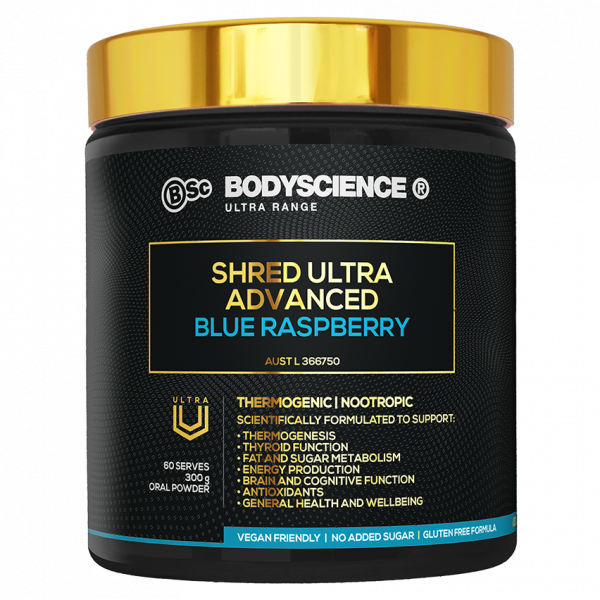 Fitness Hero presents, Shred Ultra Advanced by Body Science BSc. Shred Ultra Advanced is a highly effective fat-burning and mental performance supplement. Shred Ultra is a therapeutic nootropic thermogenic supplement perfect for users looking for better mental performance, enhanced focus and an extra energy boost